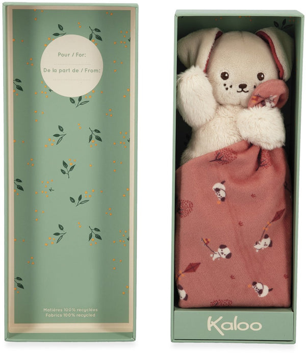 Kaloo - carre douceur - knuffeldoekje - hond - steenrood