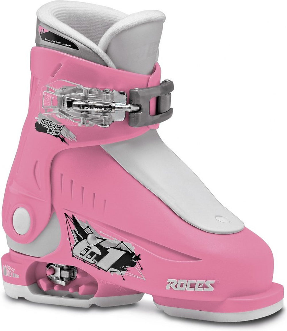 Roces - idea up - skischoenen - kinderen - 16.0-18.5 (25-29) - wit - roze