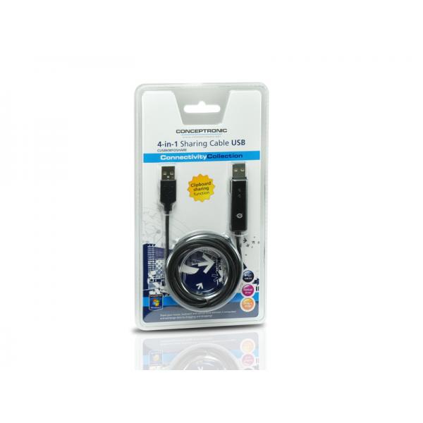 Conceptronic cusbkmfoshare 4-in-1 deelkabel usb