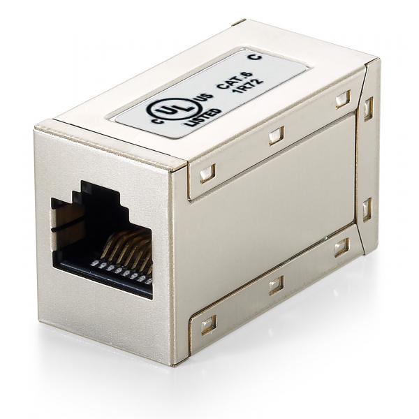 Equip 121169 rj-45 inline-koppeling, cat. 6, volledig afgeschermd, ff, metaal