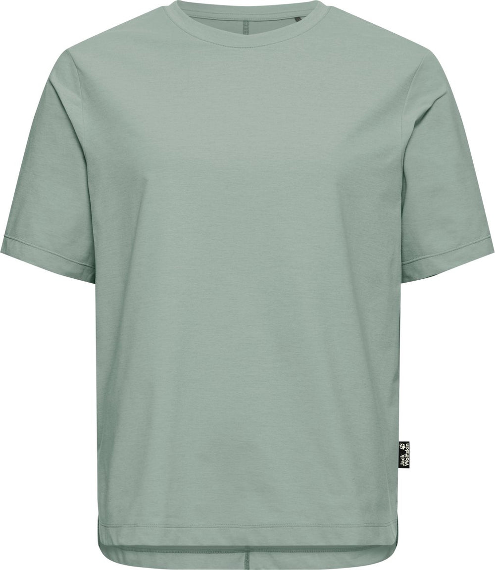 Jack wolfskin travel t-shirt dames - dames korte mouw - green zinnia