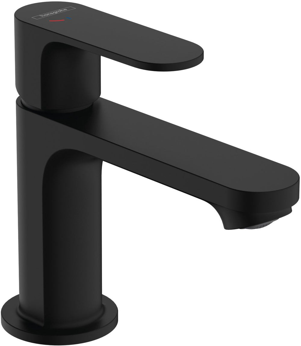 Hansgrohe rebris s - wastafelmengkraan - ééngreeps bediening - coolstart energiebesparend - met trekwaste - 80mm maat - mat zwart