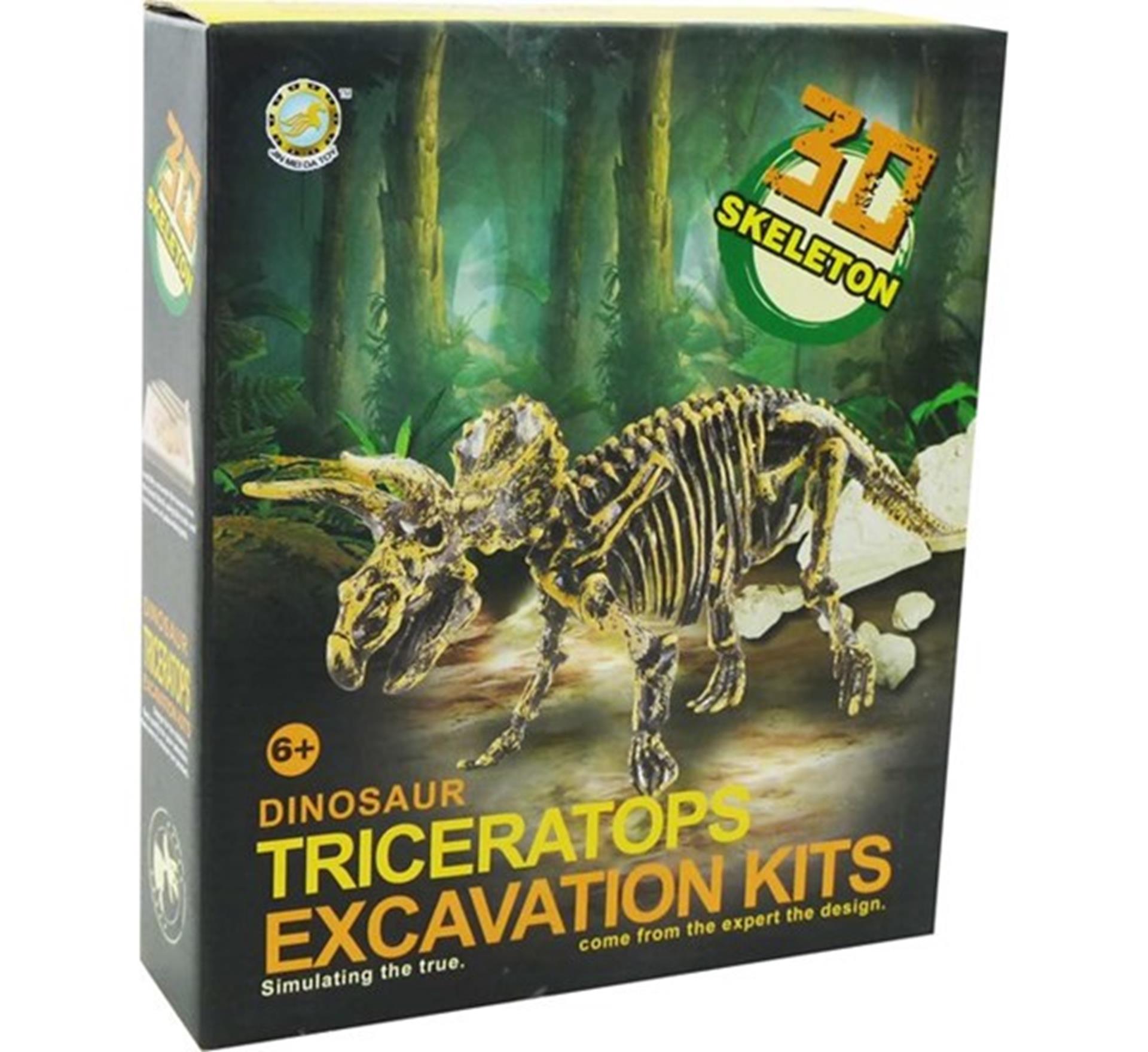 Aro dinoskelet uitbikken triceratops 23cm