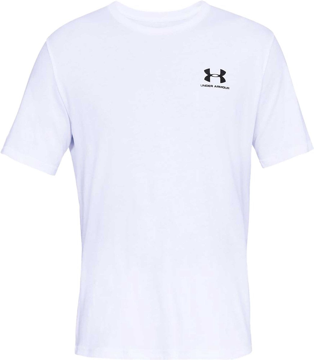 Under armour ua m sportstyle lc ss-wht heren sportshirt - wit - zwart