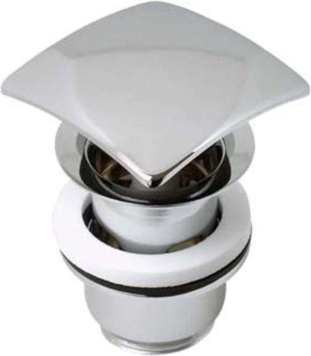 Plieger design afvoerplug - met overloop - chroom