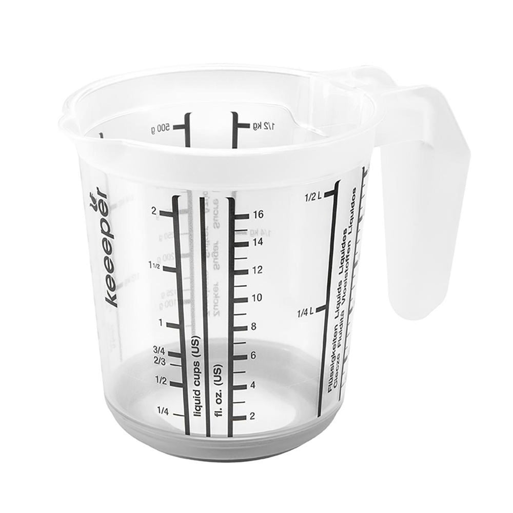 Keeeper kunststof maatbeker anti-slip 0,5l ã˜10,5x11,5cm nordic grey