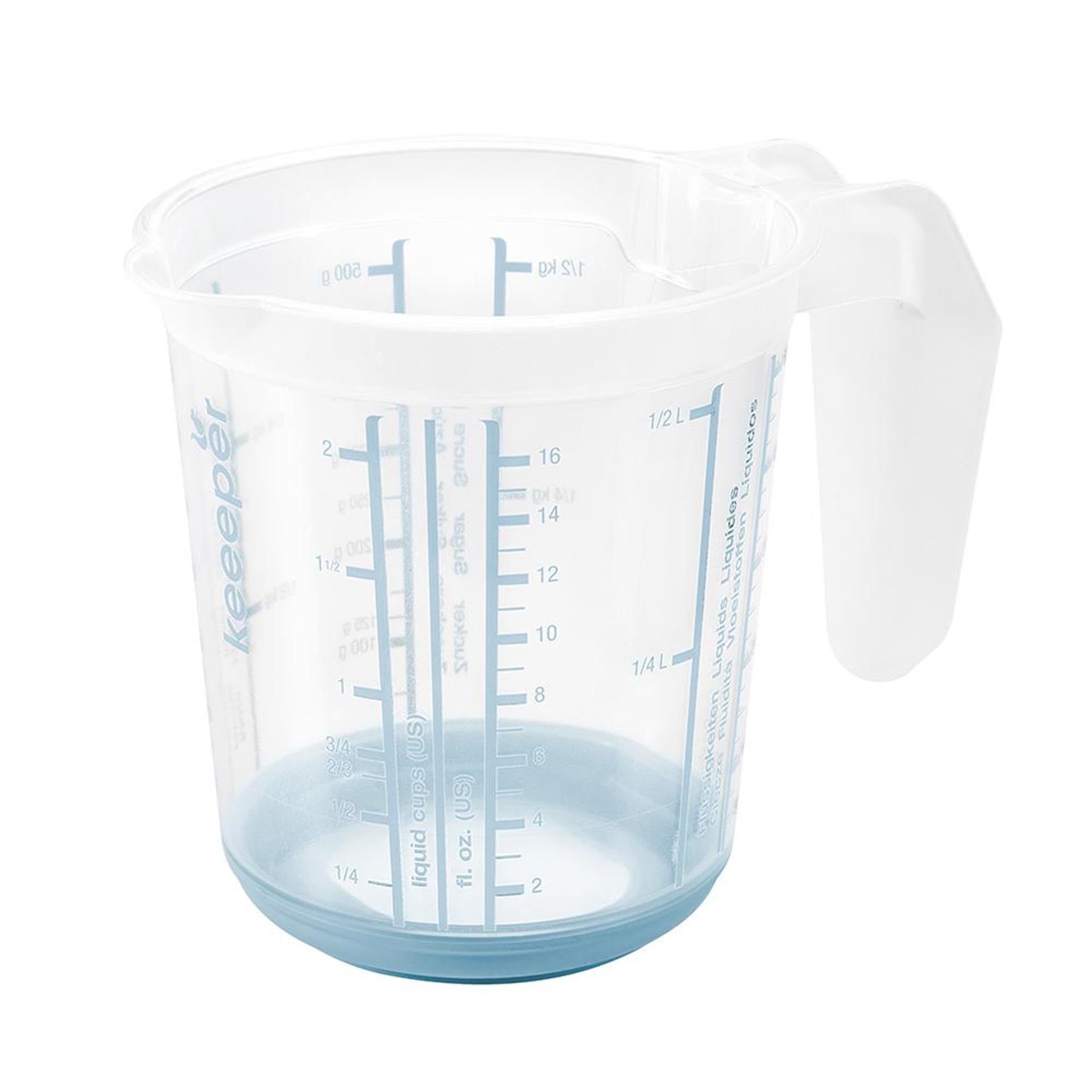 Keeeper maatbeker anti-slip 0,5l blauw