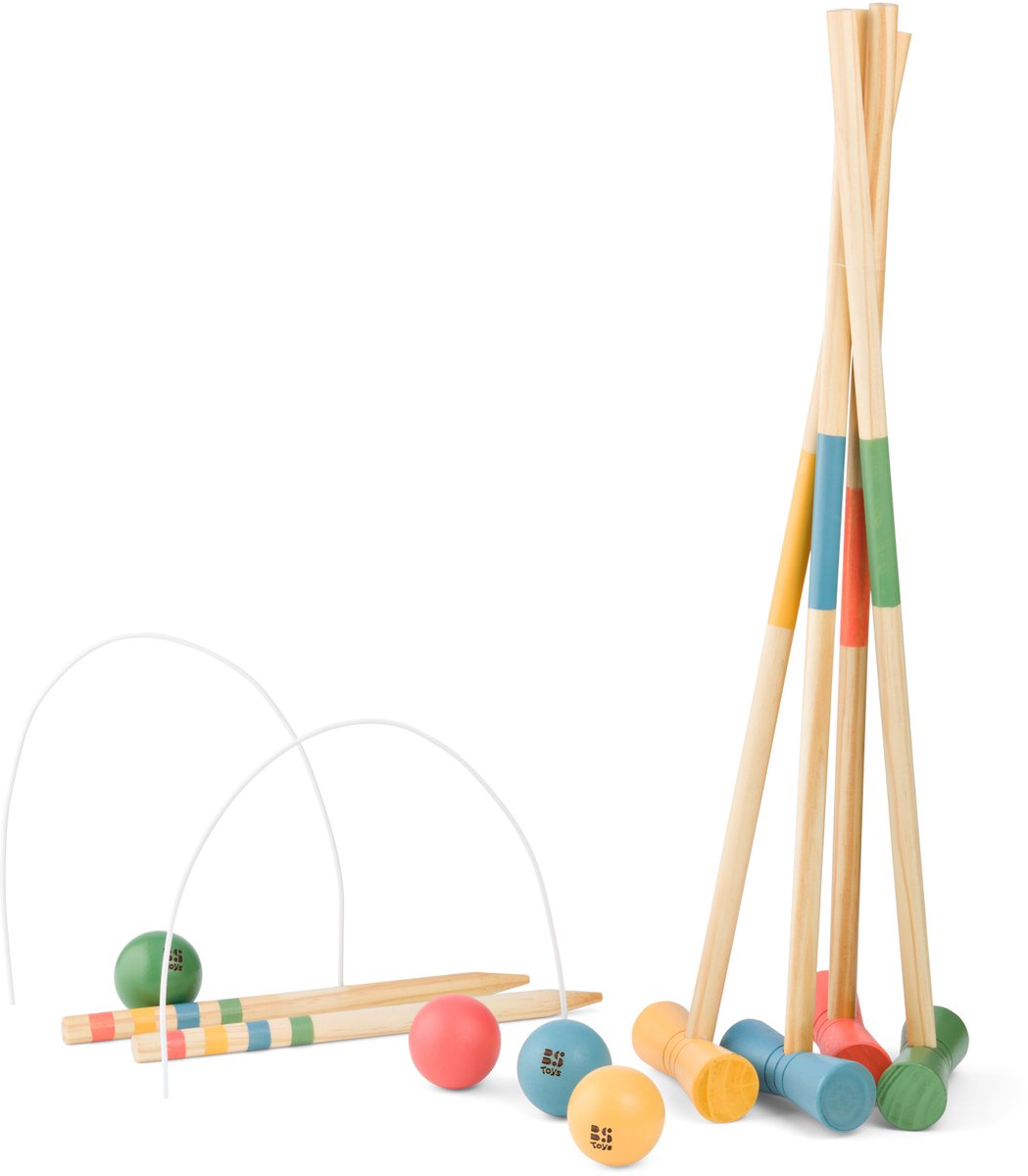 Bs toys – croquetspel – kindersportset met croquethamers en ballen – vanaf 3 jaar