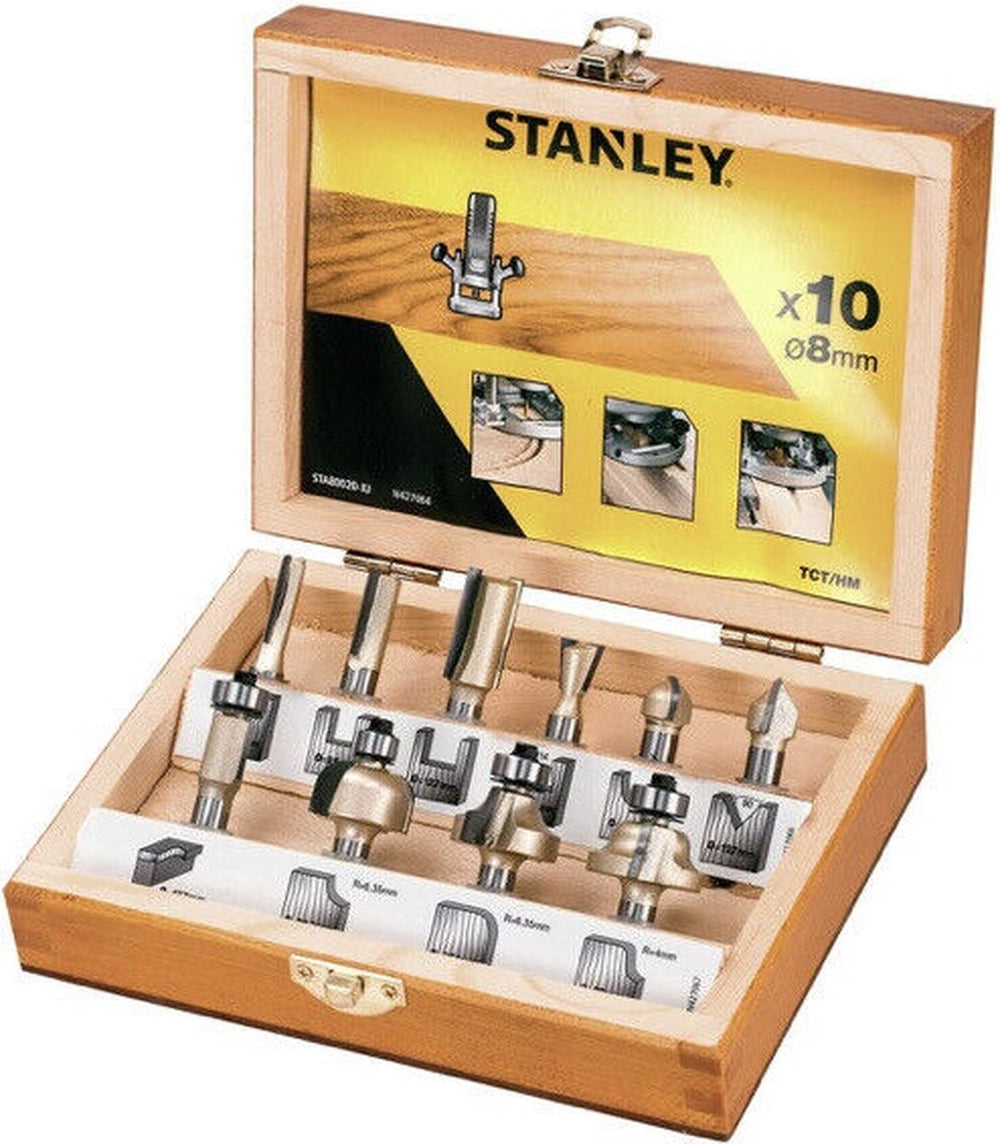 Stanley serie - frees set - 10 stuks - 8mm schacht - tct hm