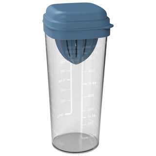 Rotho shaker met pers 1 l hok horizon blauw