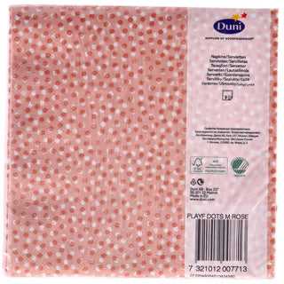 Duni servetten speelse stippen zachtroze 33x33 cm