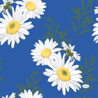 Servetten madeliefje blauw 33x33 cm