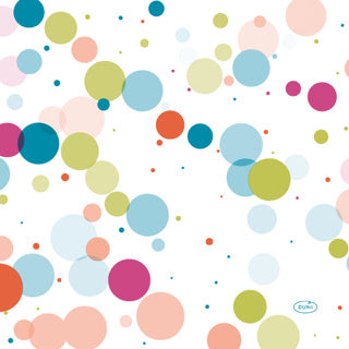 Duni servetten feestelijke bubbels multi 33x33 cm