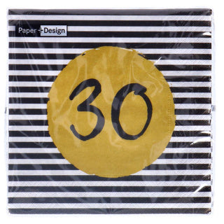 Servetten 30e verjaardag 33x33 cm