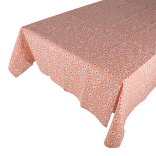 Daisy flowers tafelkleed textiel oranje 140x250 cm
