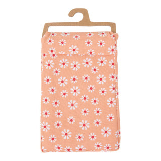 Daisy flowers tafelkleed textiel oranje 140x250 cm