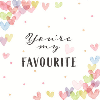 Duni servetten hartjes bedankje 33x33 cm