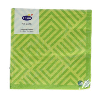 Duni servetten mozaïek kiwi 33x33 cm