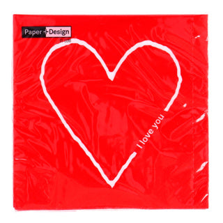 Duni servetten ik hou van jou 33x33 cm