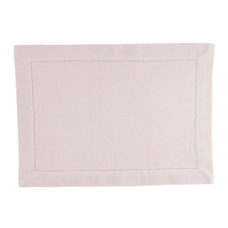 Linnen placemat indi lichtroze 35 x 50 cm set van 4