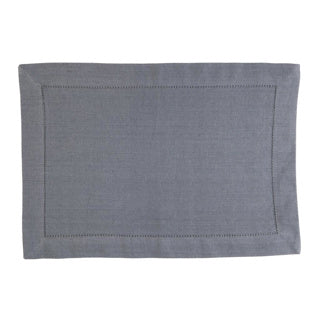 Linnen placemat indi grijs 35 x 50 cm set van 4