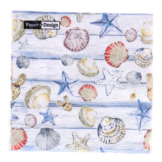 Duni servetten strandschelpen 33x33 cm