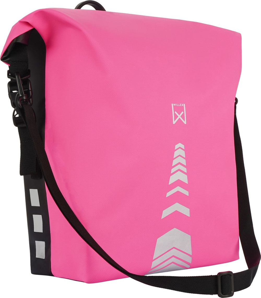 Willex - enkele tas - 17 liter - rol vouw sluiting - afsluitbaar - met schouderband - sportief - dames - rose