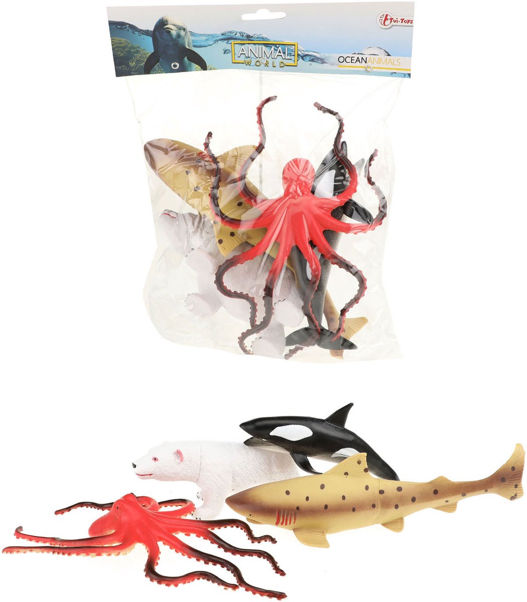 Toi-Toys Dierenwereld Zeedieren Deluxe, 5st.