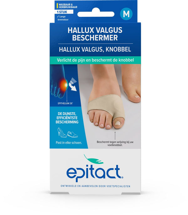 Epitact hallux valgus knobbel beschermer - maat m (39 41) - tegen druk, wrijving en knobbelpijn - links en rechts - 1 stuk