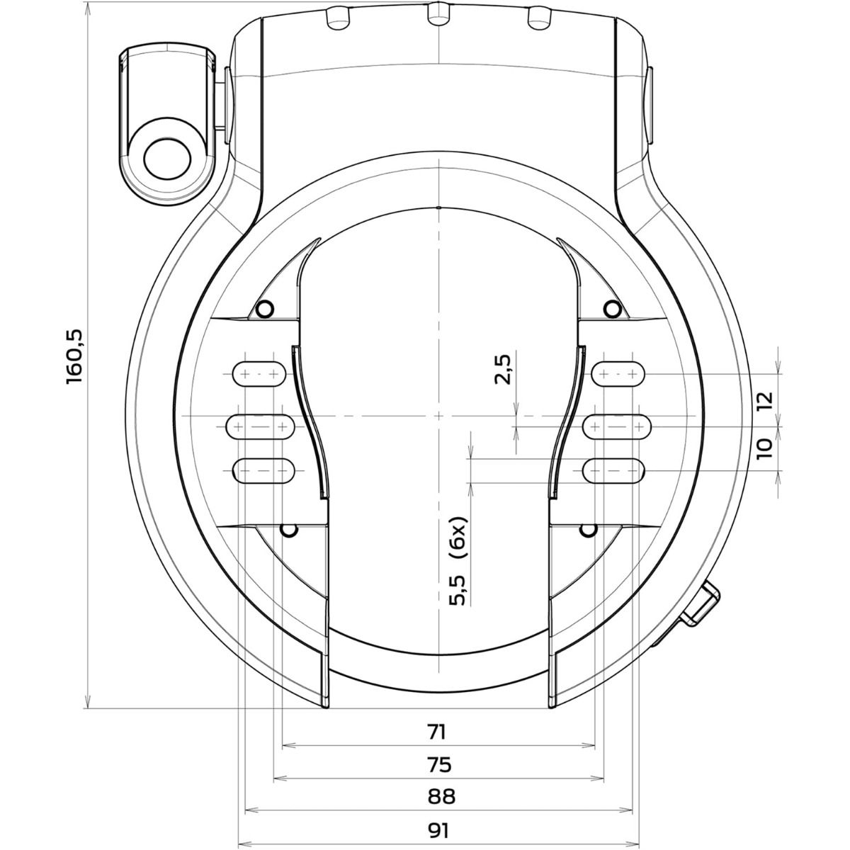 Axa ringslot defender - zwart zilver