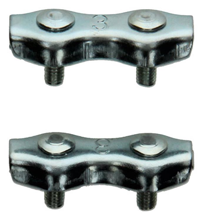 Mack 1006900 - 2 staaldraadklemmen duplex verzinkt 2-3mm bl | 5 stuks