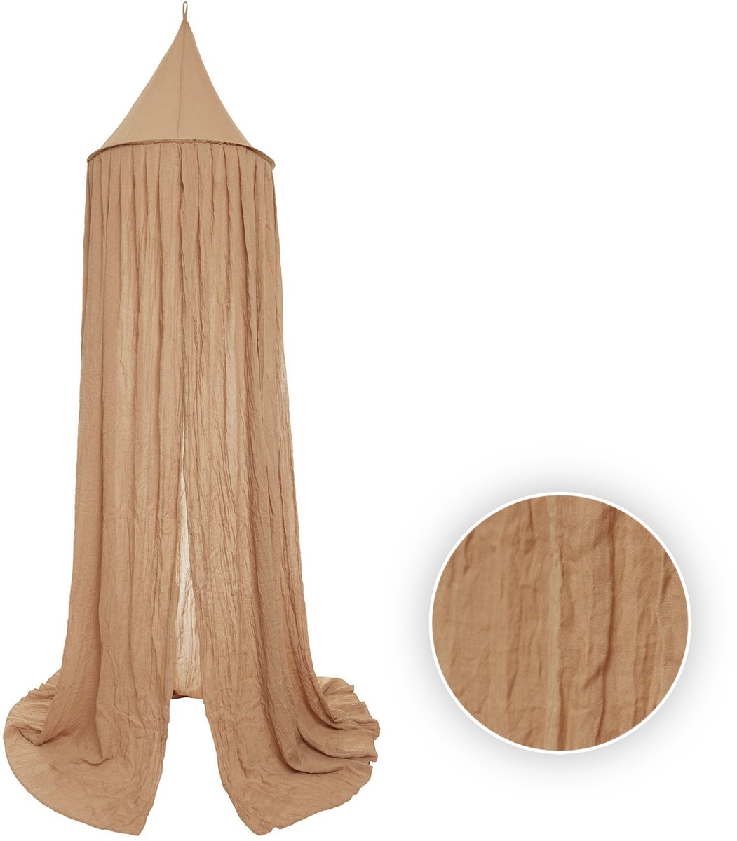 Jollein - baby klamboe vintage (biscuit) - katoen - polyester - klamboe baby, bed hemeltje - 245cm
