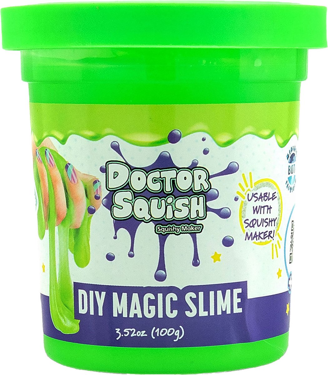 Boti doctor squish - diy magic slime blister pack - green - 100 grams.
