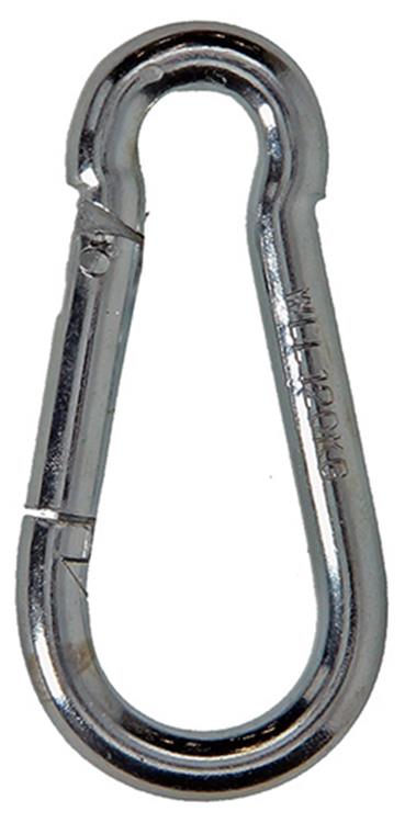 Mack 1008438 - 1 karabijnhaak + veer 6 x 60mm verzinkt | 10 stuks