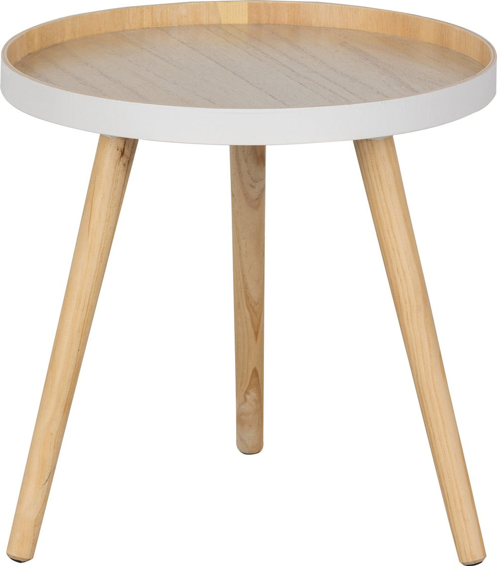 Woood sasha bijzettafel - mdf - naturel - 41x41x40.5