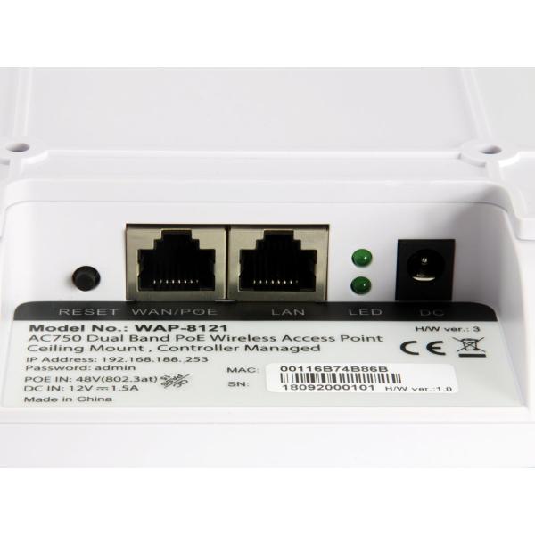 Levelone WAP-8121 AC750 dBand POE draadloos LAN-toegangspunt, 802.11ABEGN, dualband, 300 Mbps