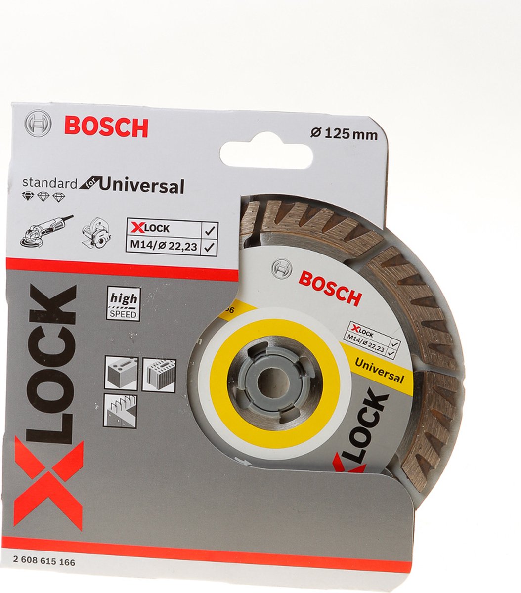 Bosch accessoires x-lock diamantschijf standard for universal 125 x 22,23 x 2,0 x 10 mm - 1 stuk(s) - 2608615166