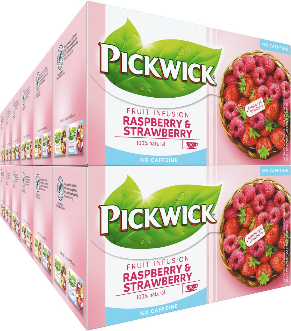 Pickwick fruit infusion raspberry strawberry fruit thee - 12 x 20 theezakjes
