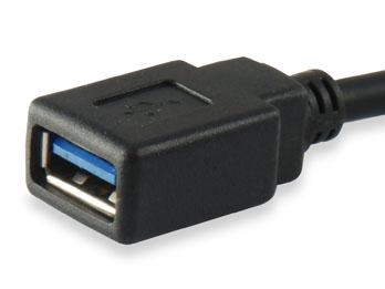 Equip 133455 USB 3.0-kabel type C mannelijk naar type A vrouwelijk, 15 cm