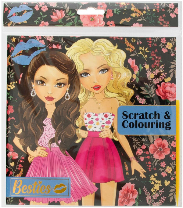 Grafix besties scratch and coloring book 12 pages
