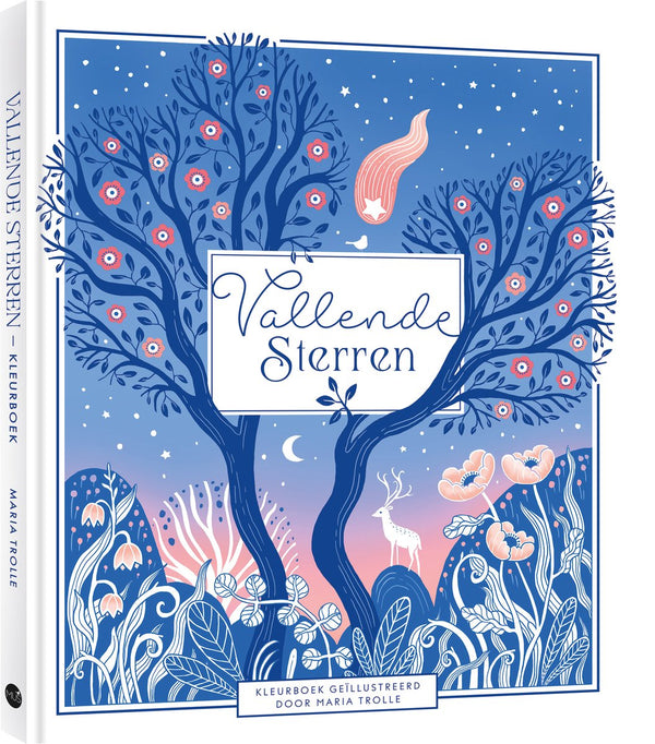 Mus creatief vallende sterren - maria trolle - kleurboek voor volwassenen
