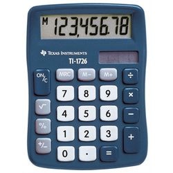 Mini bureau rekenmachine ti-1726 blauw 8 karakters