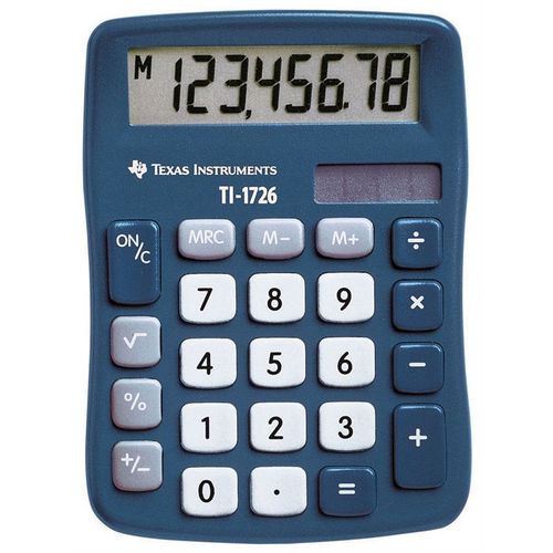 Mini bureau rekenmachine ti-1726 blauw 8 karakters
