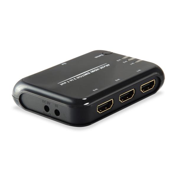 Equip 332721 HDMI-schakelaar, 3x, HDMI 1.4, Dolby True-HD, 7.1-kanaals, zwart