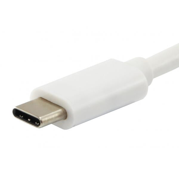 Equip 133462 USB type C naar VGA vrouwelijke USB A vrouwelijke PD-adapter, 1080p, 15 cm, wit