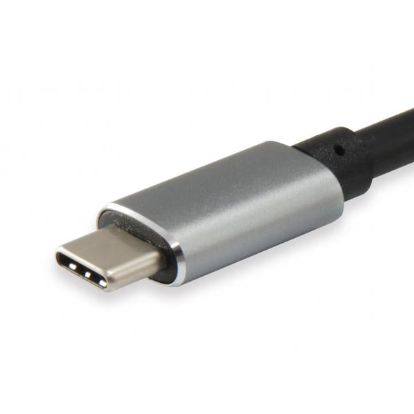 Equip 133464 USB type C naar 2x HDMI vrouwelijke adapter, 2160p@30 Hz, USB3.1 gen1, grijs