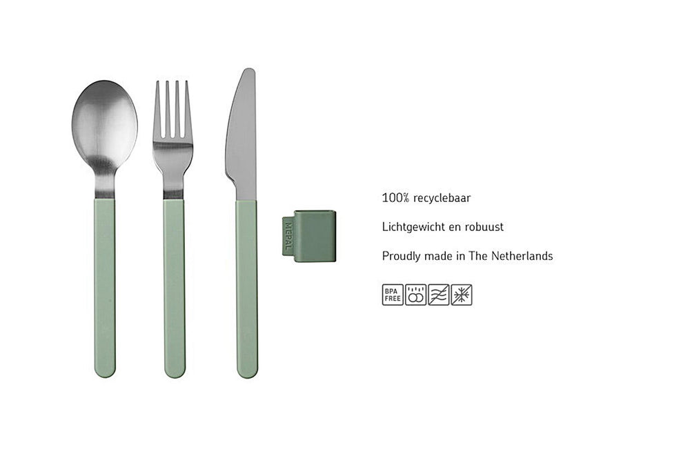 Mepal bestekset silueta 3-delig - nordic white