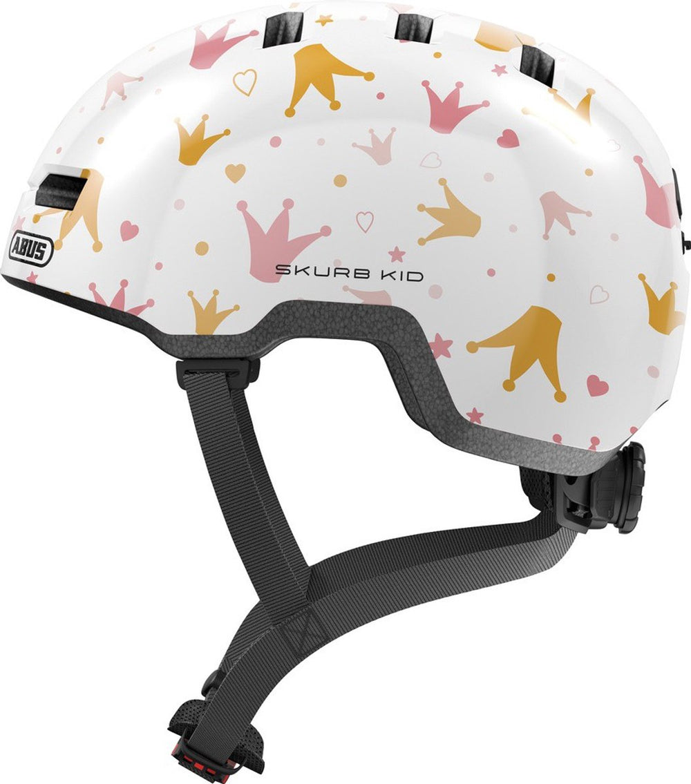 Abus skurb kid - fietshelm - kinderen white crowns s (45 - 50 cm)