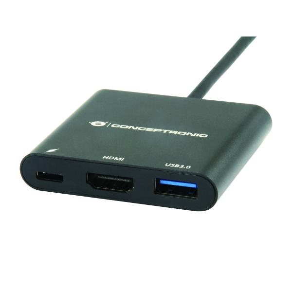 Conceptronic donn01b donn usb-c naar hdmi adapter, usb 3.2 gen 1 (3.1 gen 1) type-a c, hdmi, zwart