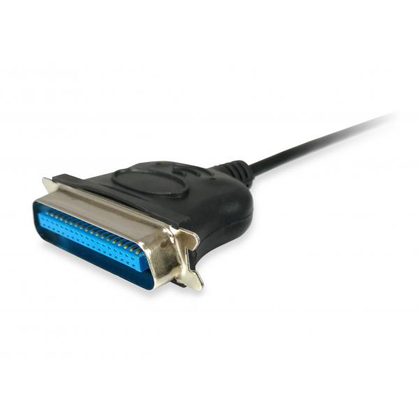 Equip 133383 USB naar parallelle adapterkabel, USB 2.0 -> IEEE1284, mannelijk mannelijk, zwart